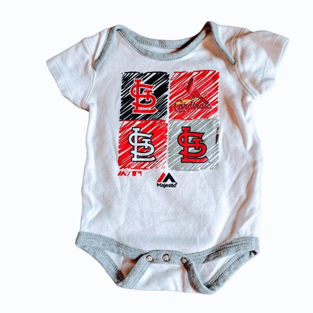 STL CARDINALS BASEBALL ONSIE 0-3 WHITE MAJESTIC